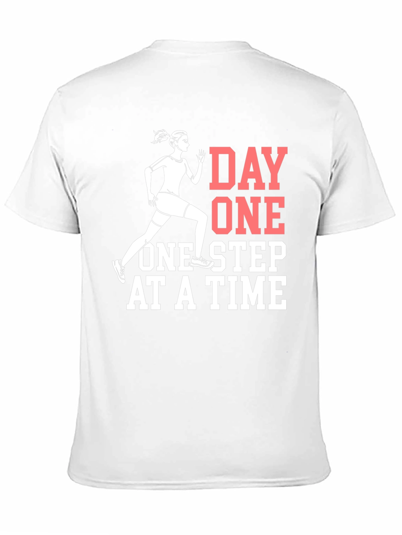Day One Motivational Black Graphic T-Shirt
