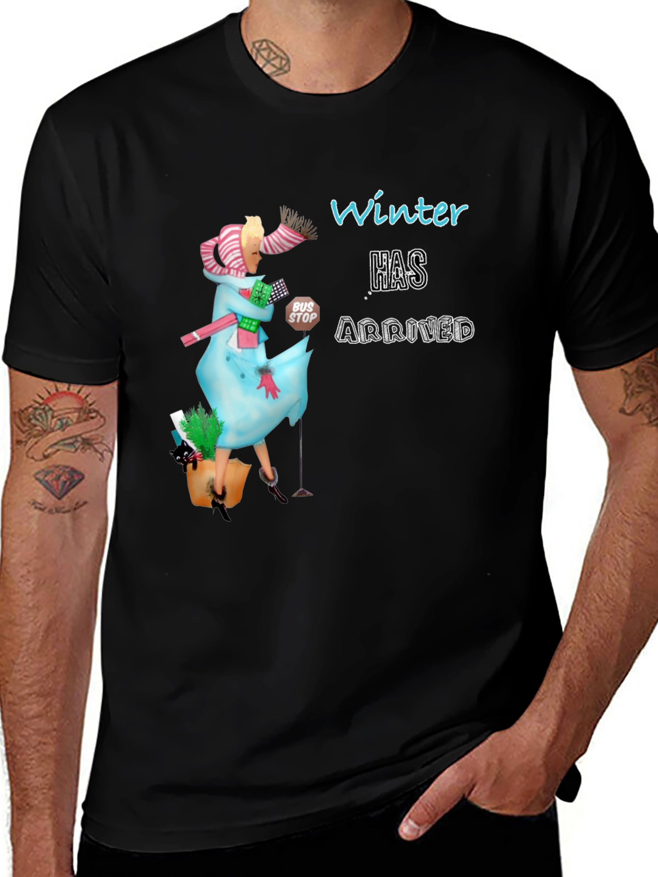 Winter Has Arrived Graphic Tee - Unisex Black T-Shirt