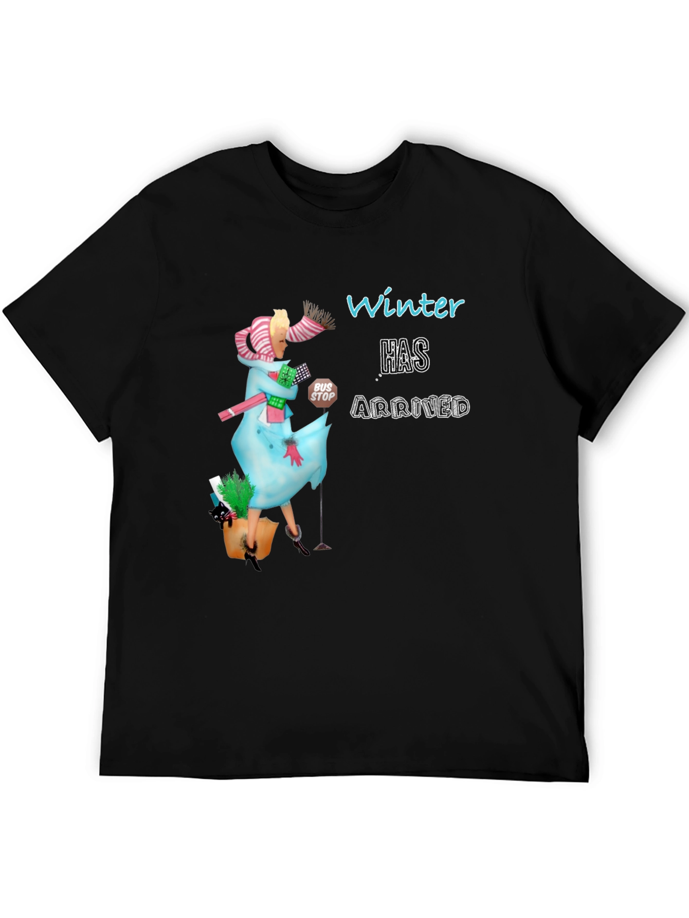 Winter Has Arrived Graphic Tee - Unisex Black T-Shirt