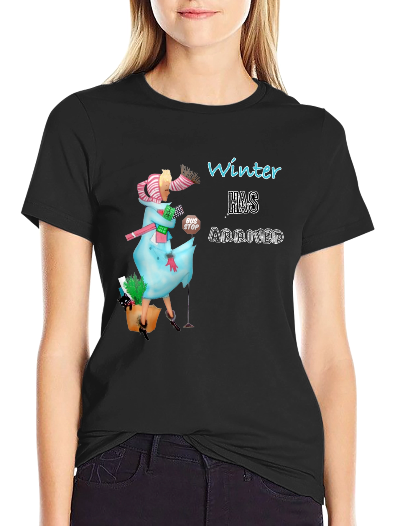 Winter Has Arrived Graphic Tee - Unisex Black T-Shirt