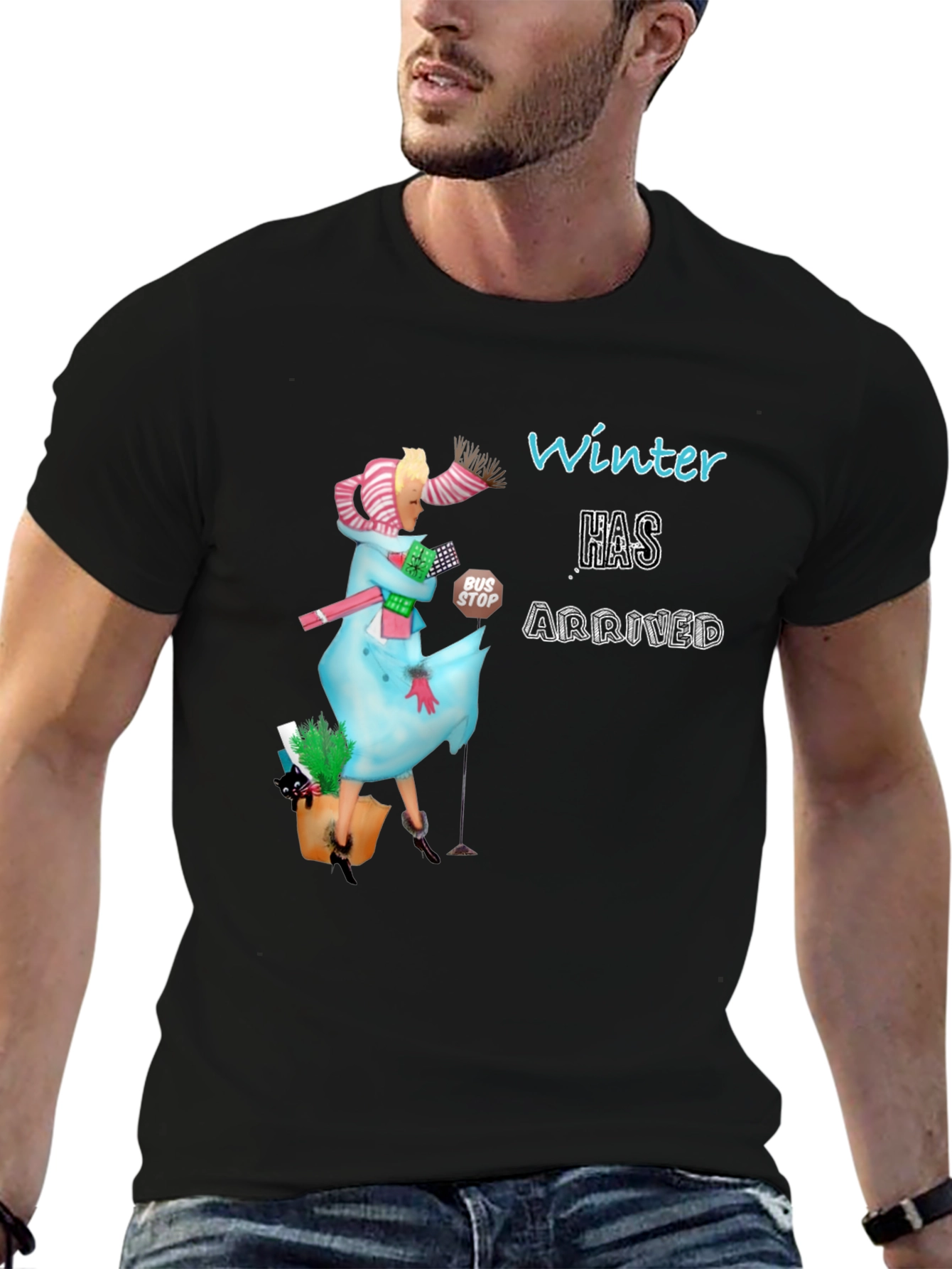 Winter Has Arrived Graphic Tee - Unisex Black T-Shirt