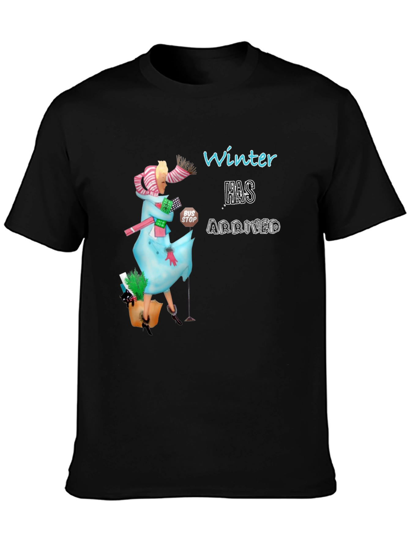 Winter Has Arrived Graphic Tee - Unisex Black T-Shirt