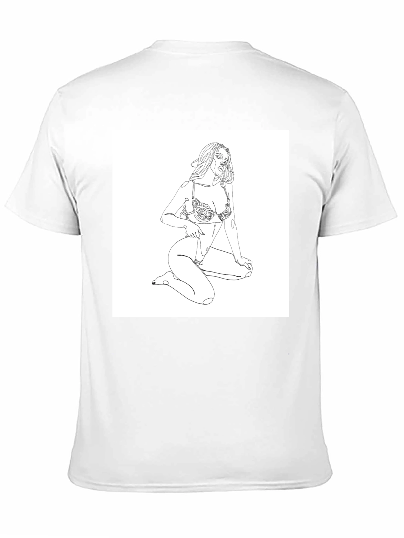 Line Art Graphic Tee - Minimalist Design