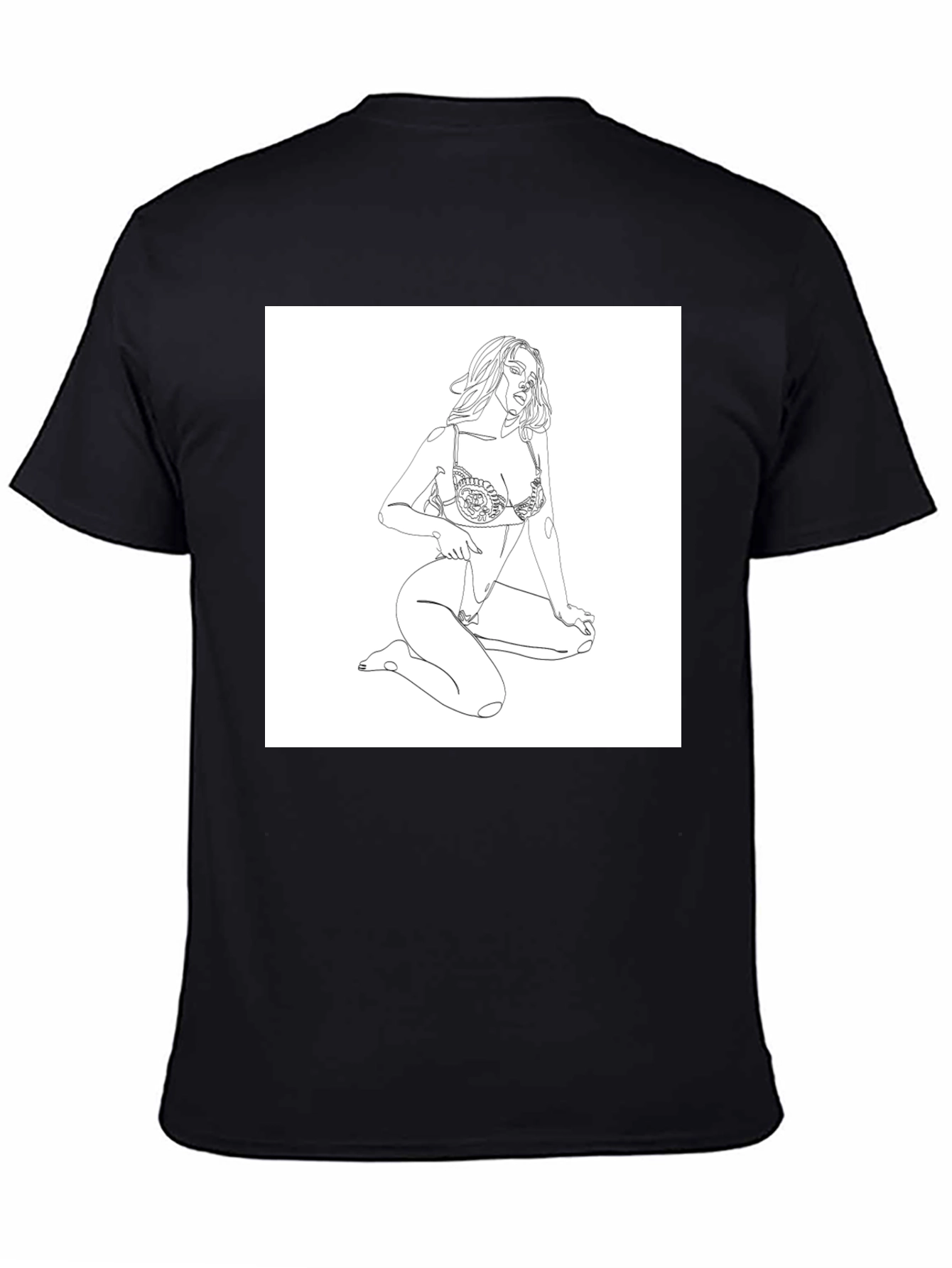 Line Art Graphic Tee - Minimalist Design