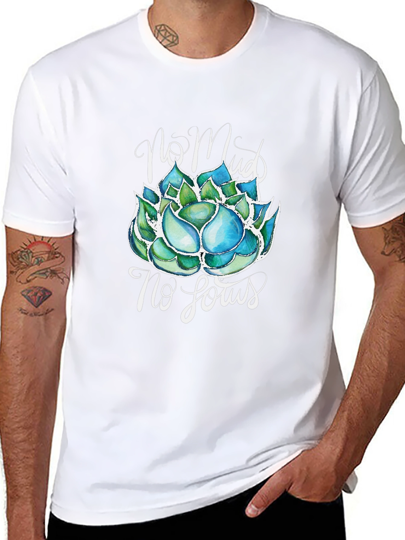No Mud No Lotus T-Shirt - Zen Garden Tee