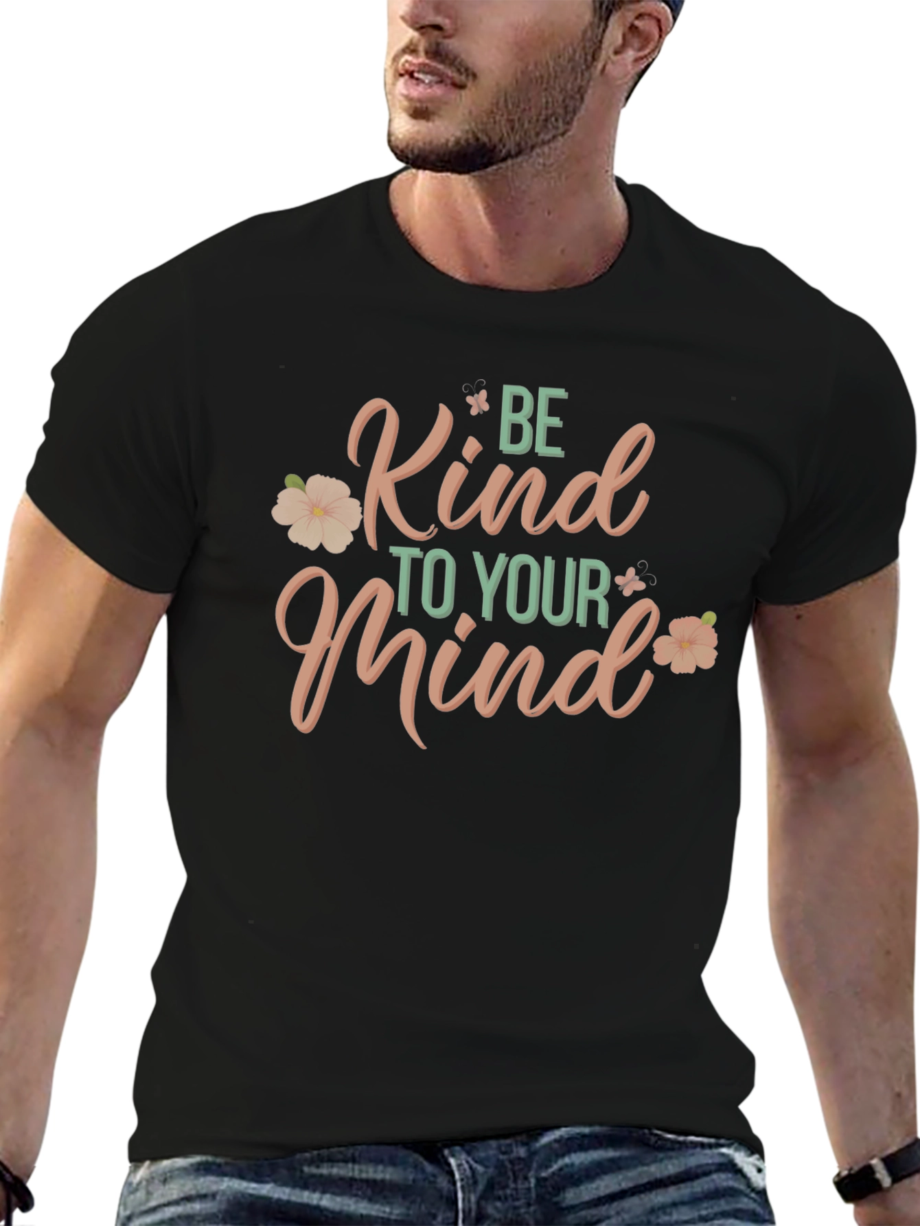 Be Kind To Your Mind Black Graphic Tee