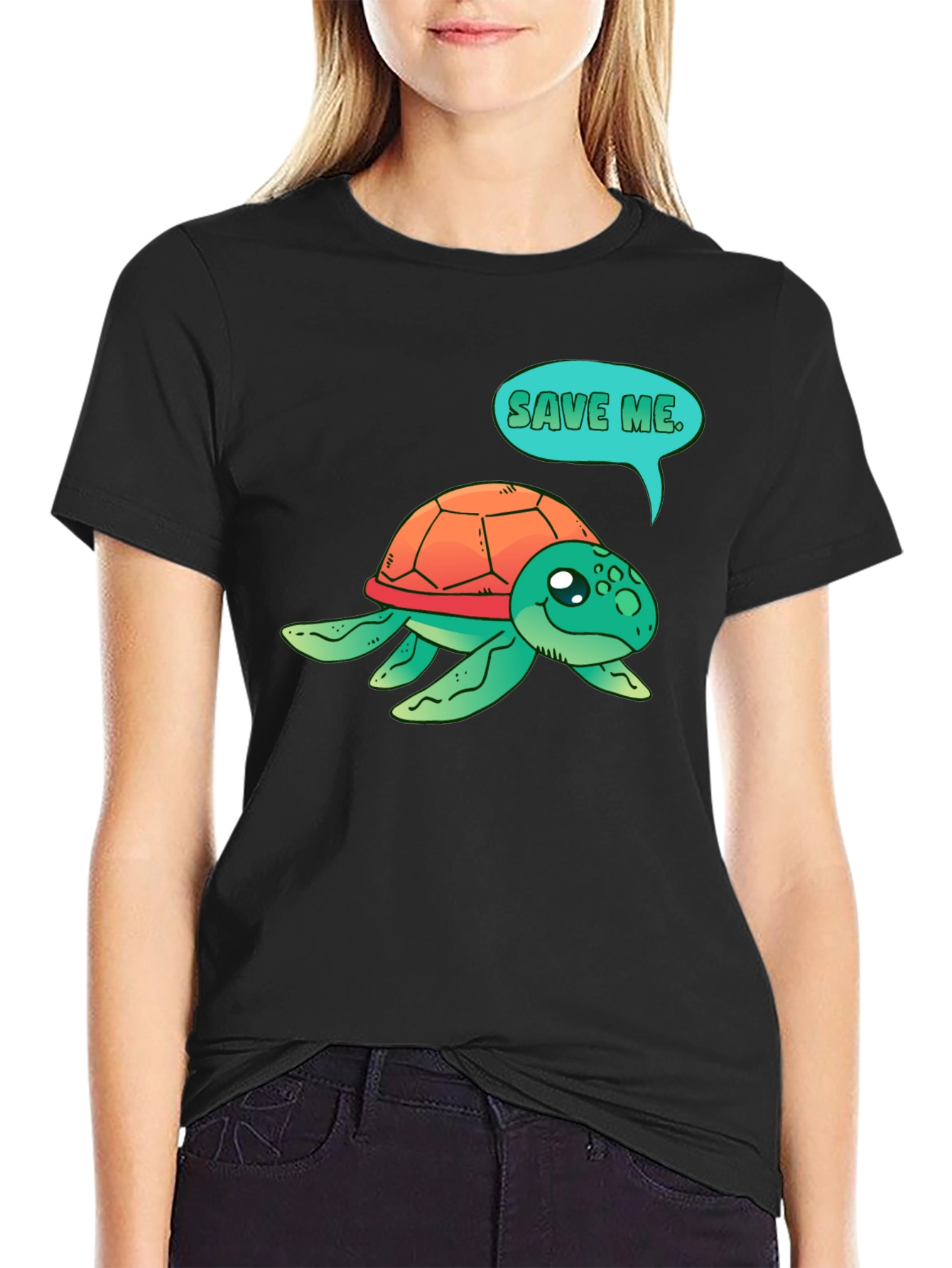 Save the Turtle T-Shirt - Black