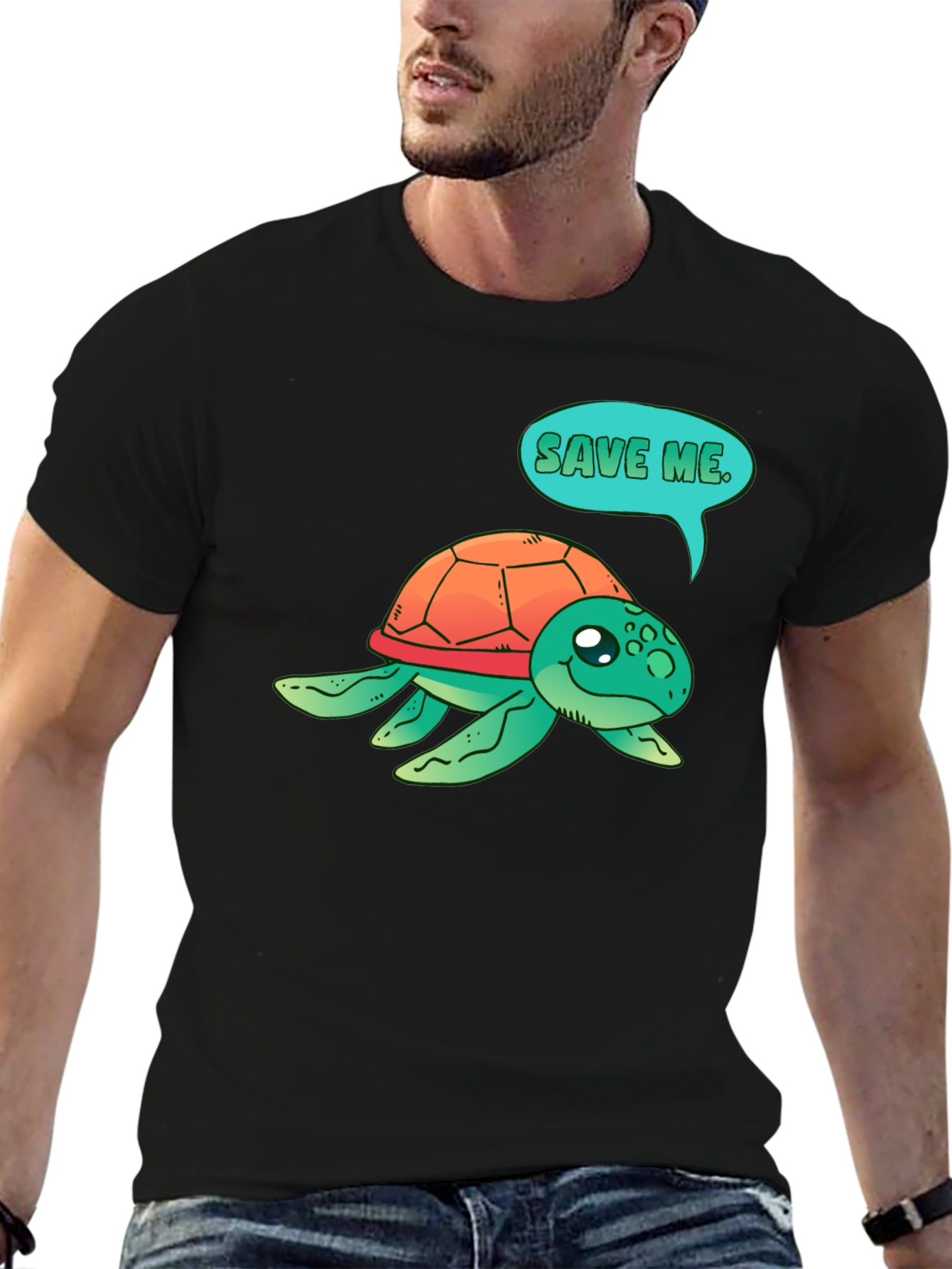 Save the Turtle T-Shirt - Black