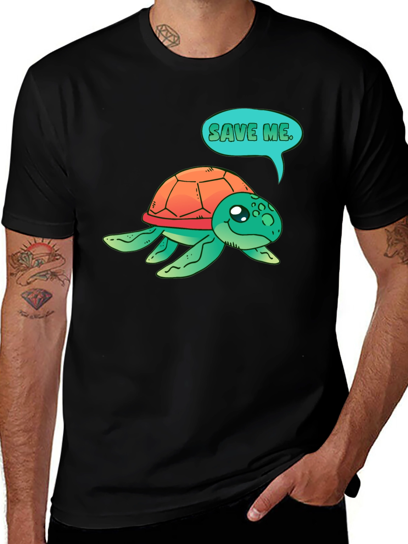 Save the Turtle T-Shirt - Black