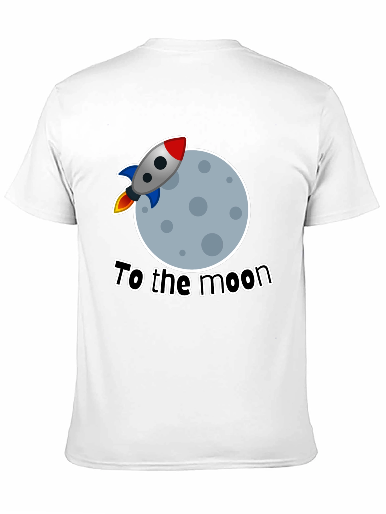 To The Moon Rocket Graphic Tee - Black