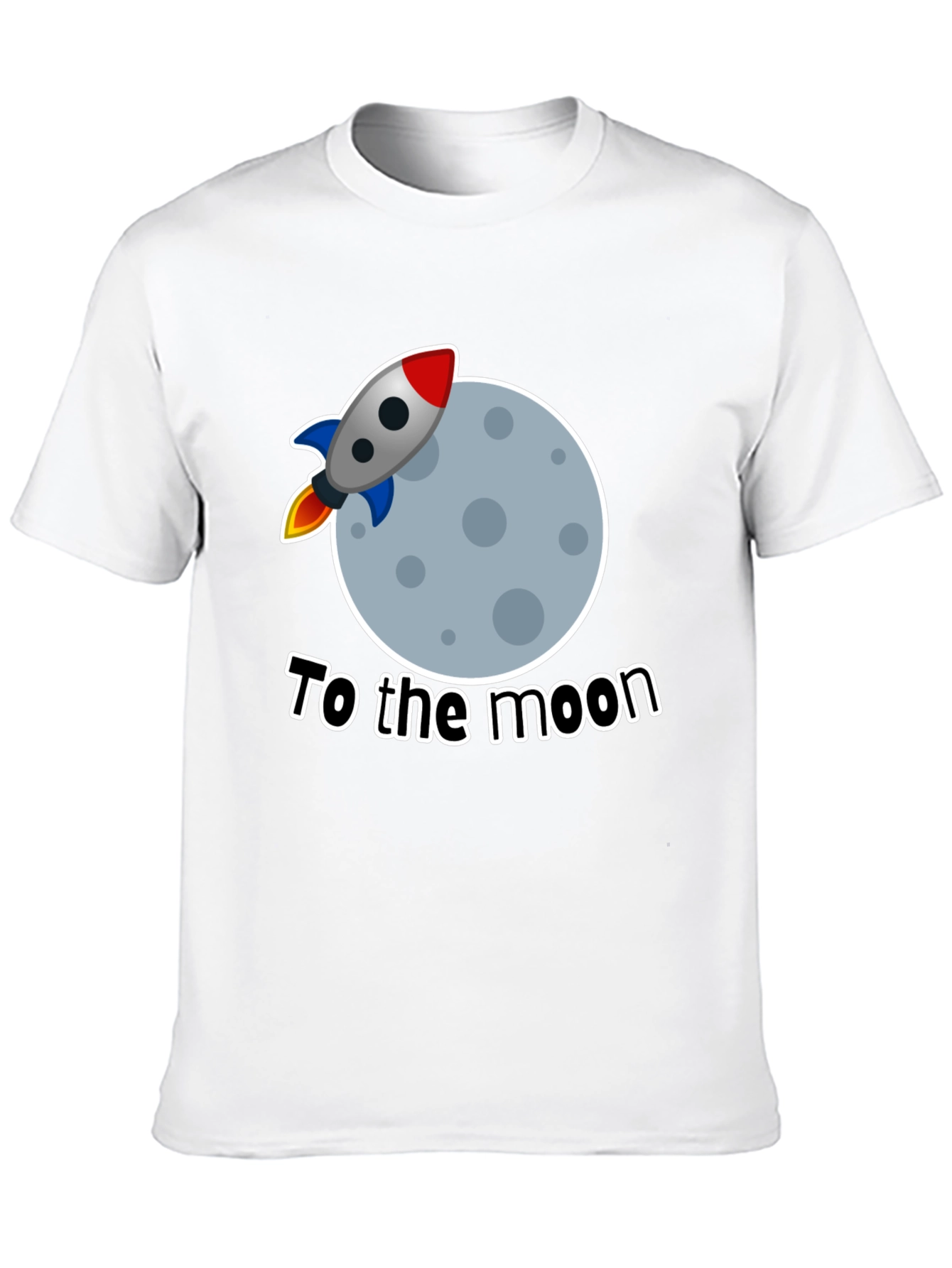 To The Moon Rocket Graphic Tee - Black