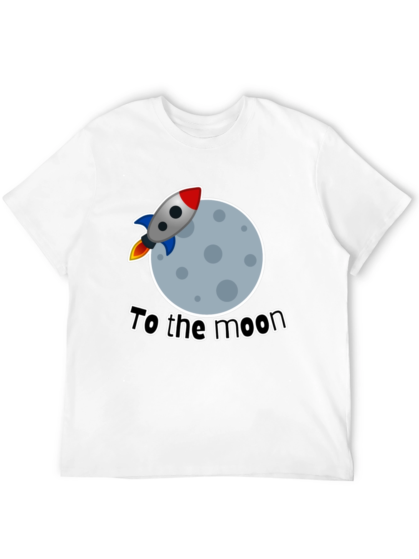 To The Moon Rocket Graphic Tee - Black