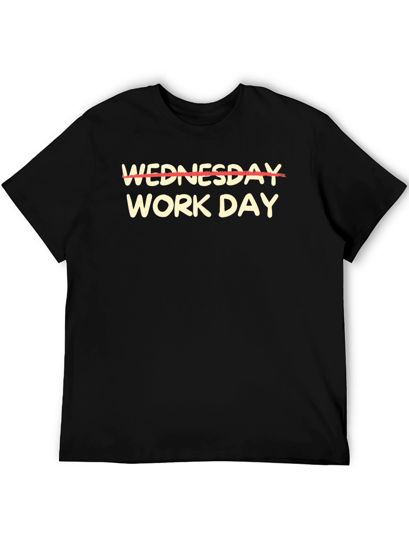 Wednesday Work Day T-Shirt - Black Cotton Tee