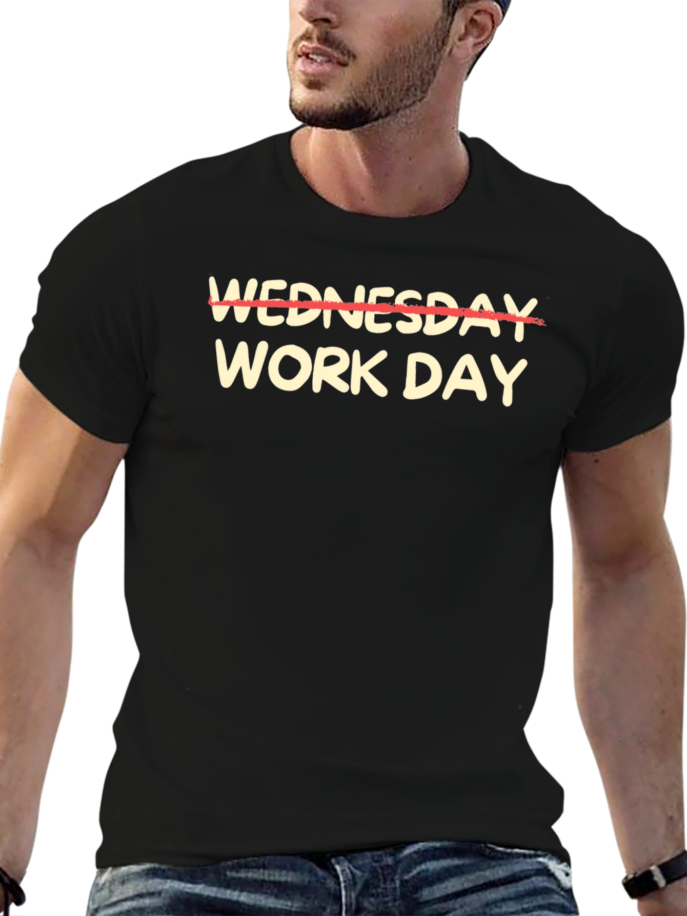 Wednesday Work Day T-Shirt - Black Cotton Tee
