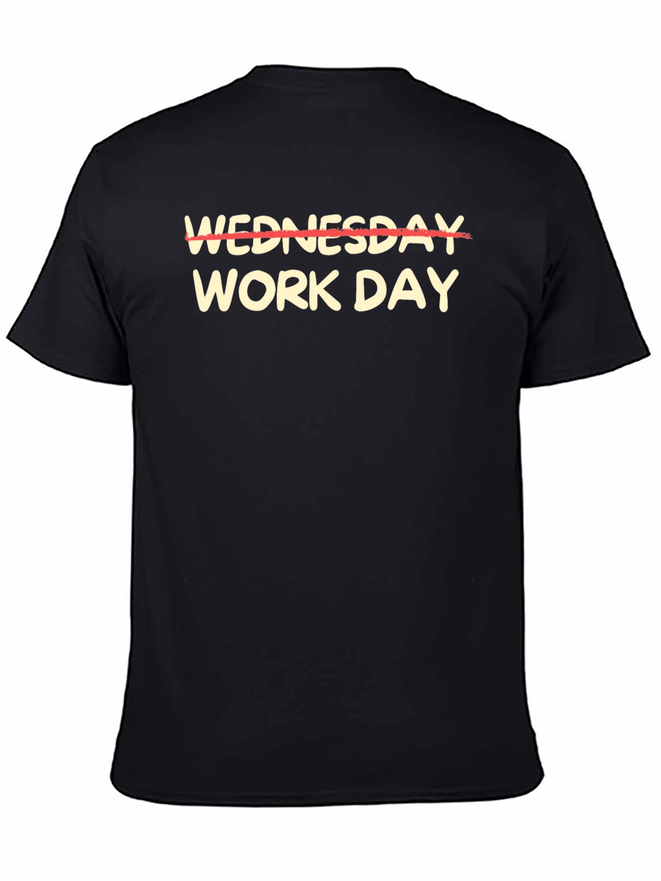 Wednesday Work Day T-Shirt - Black Cotton Tee