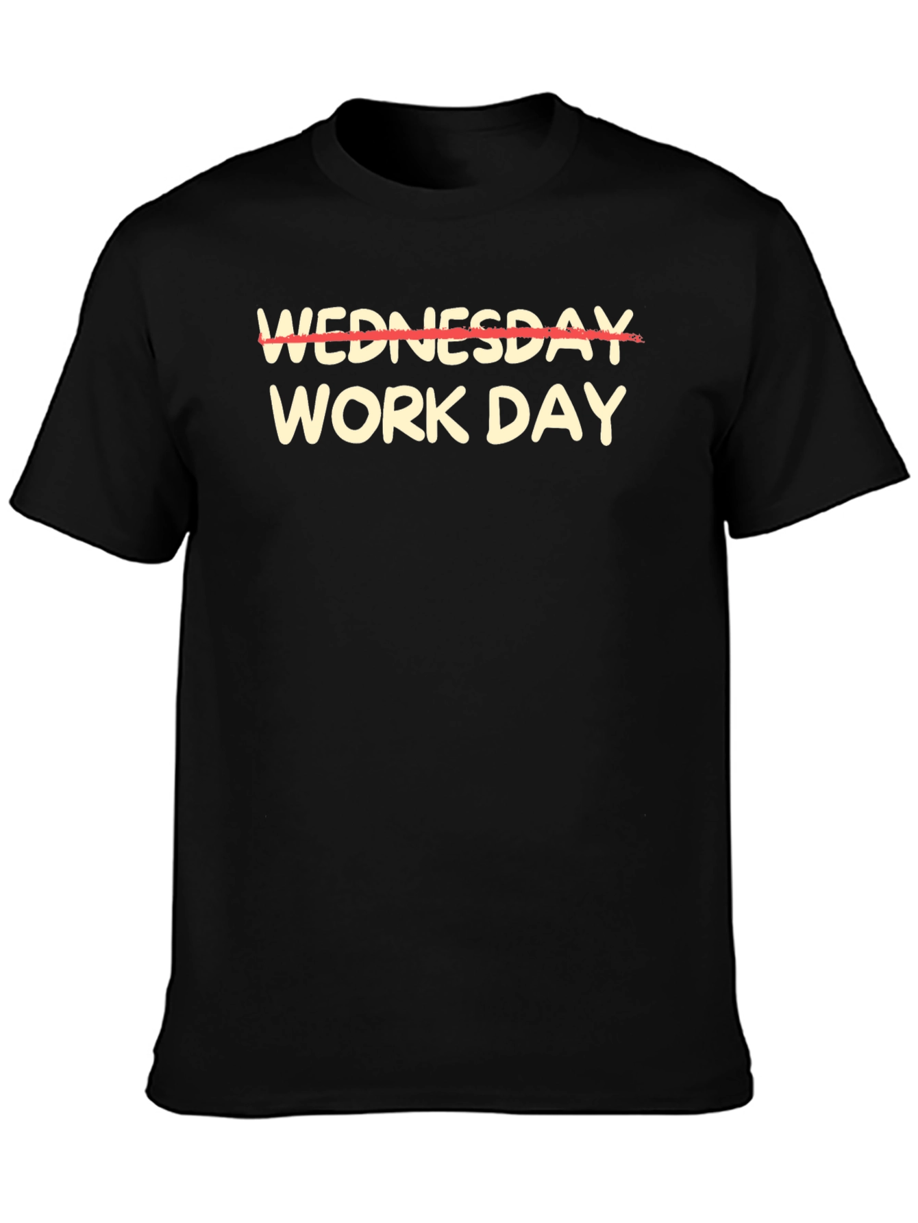 Wednesday Work Day T-Shirt - Black Cotton Tee