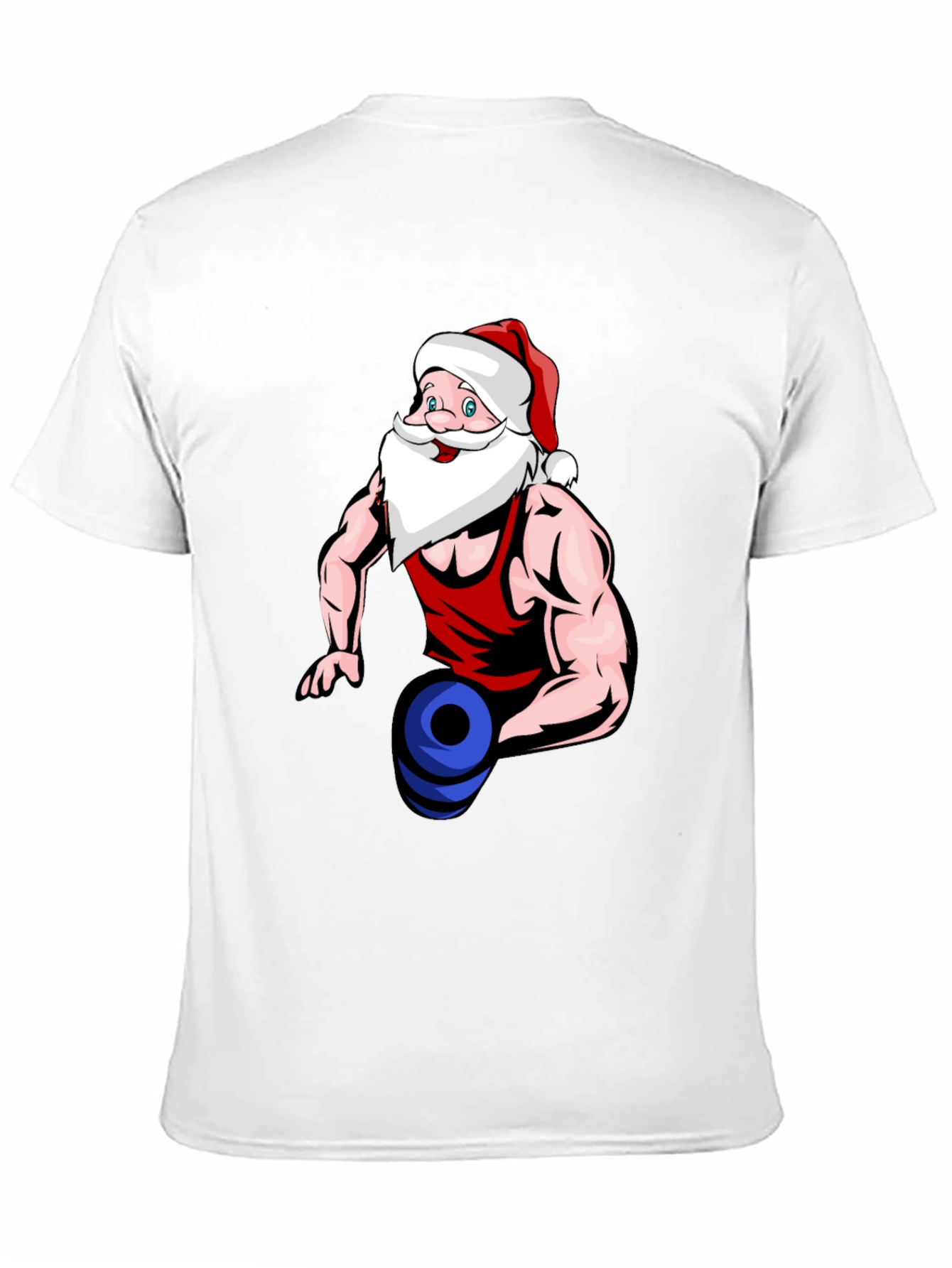 Santa Claus Gym T-Shirt Funny Christmas Tee