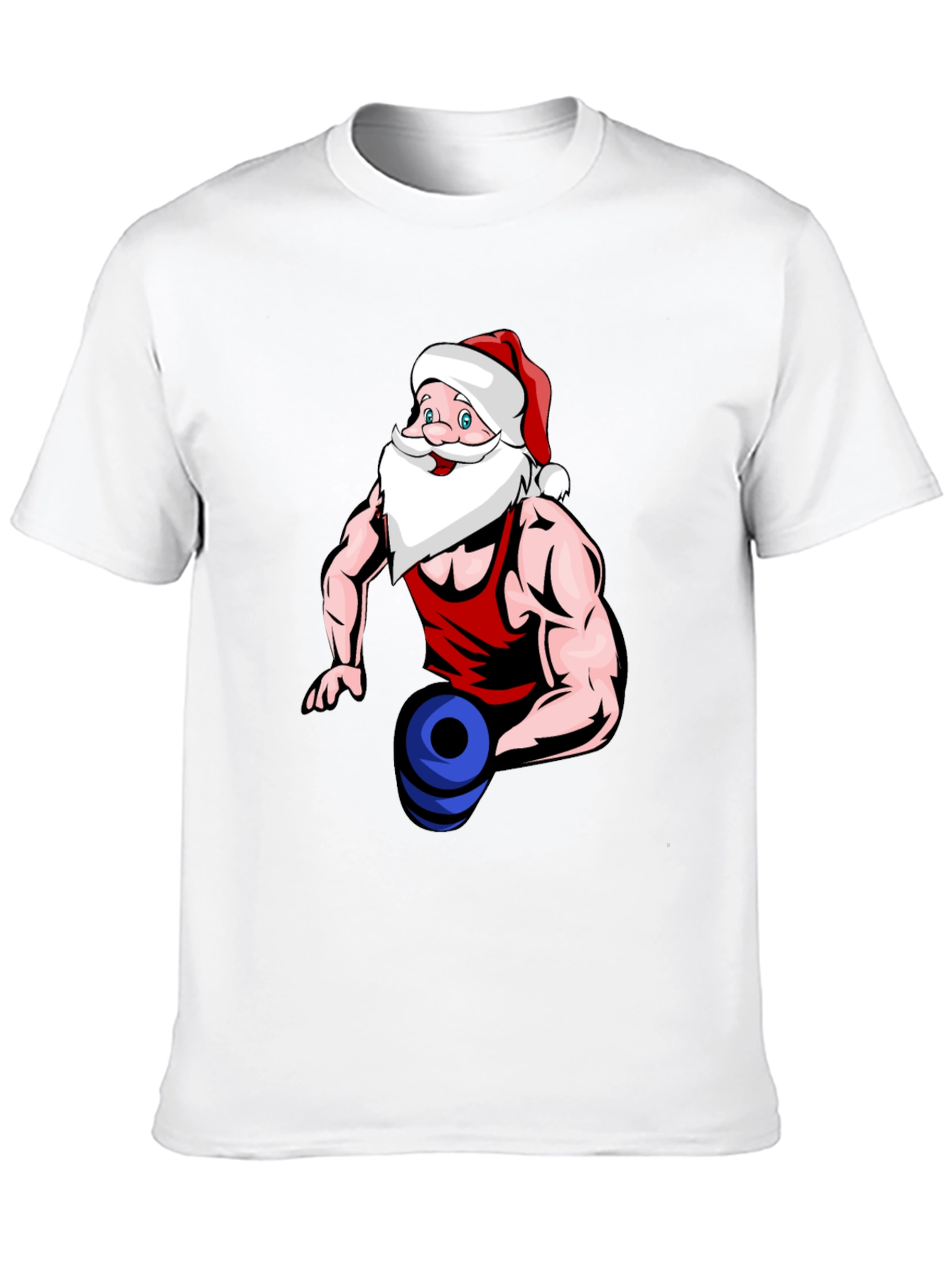 Santa Claus Gym T-Shirt Funny Christmas Tee
