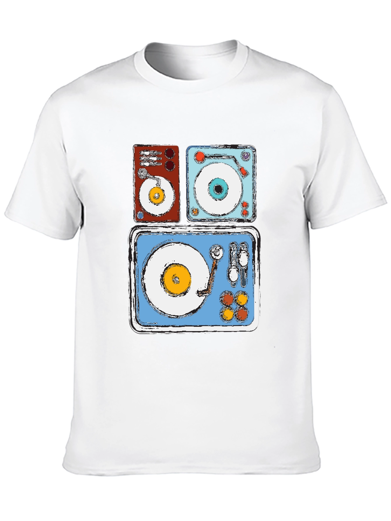 Retro Turntable Graphic Tee - DJ Music Lover Shirt