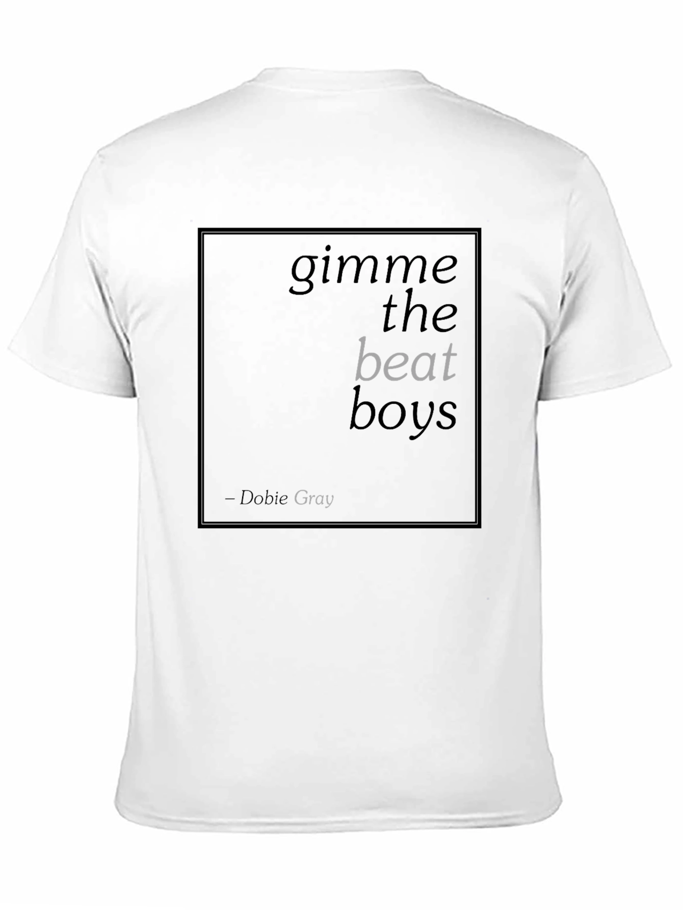 Gimme the Beat Boys Black T-Shirt - Dobie Gray