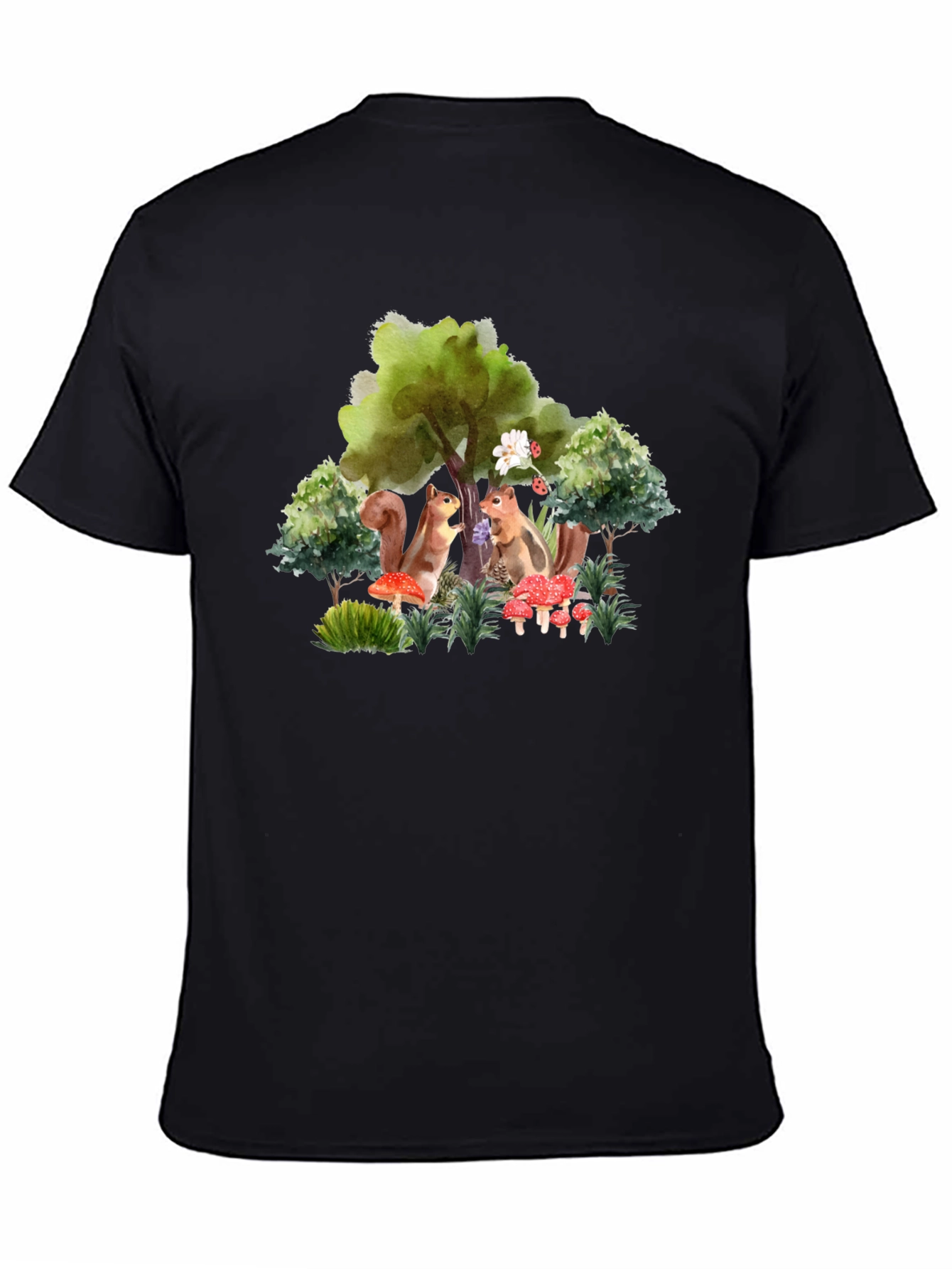 Whimsical Squirrel Graphic Tee - Nature Lovers T-Shirt