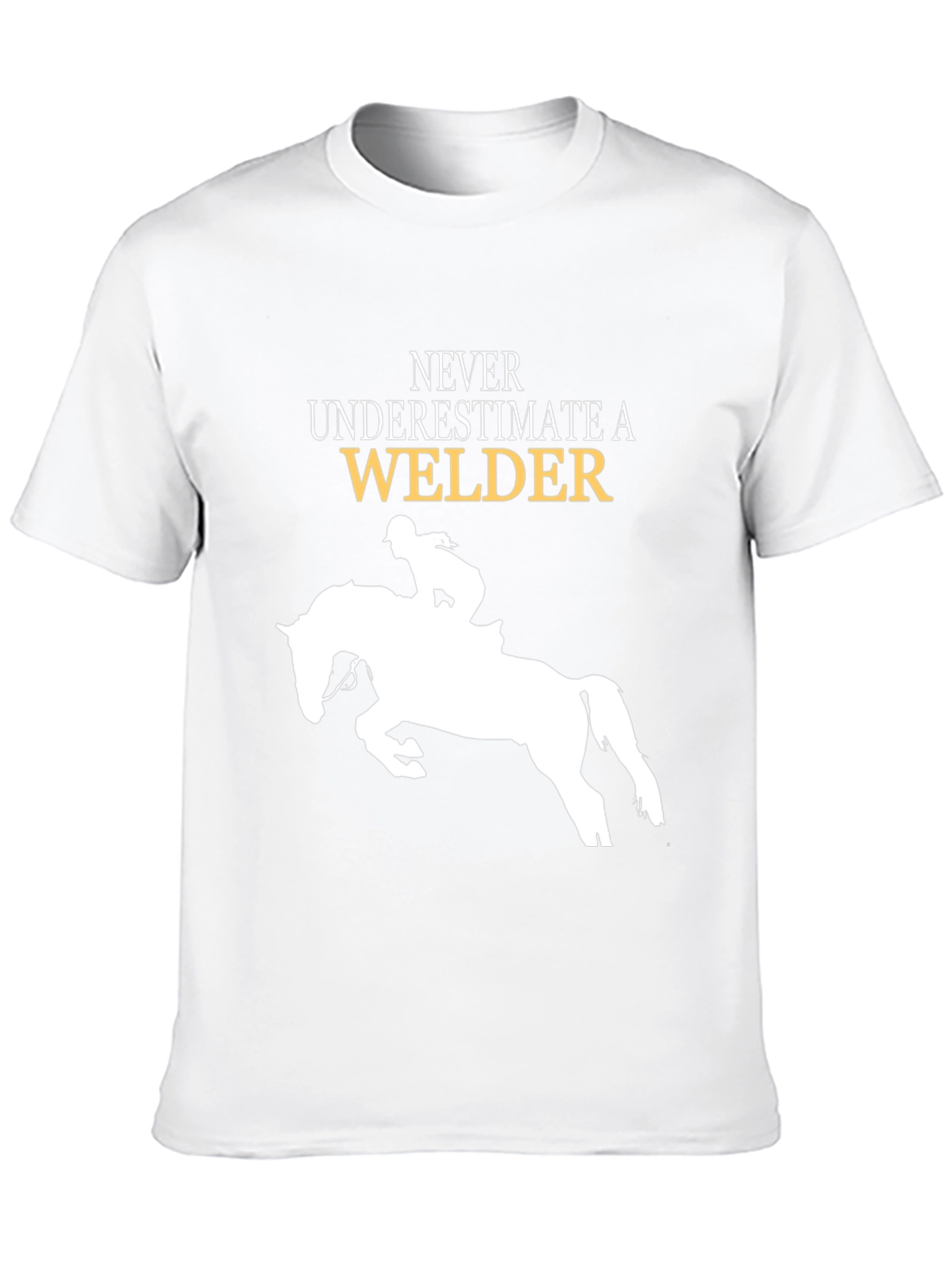 Never Underestimate a Welder Horse Rider T-Shirt