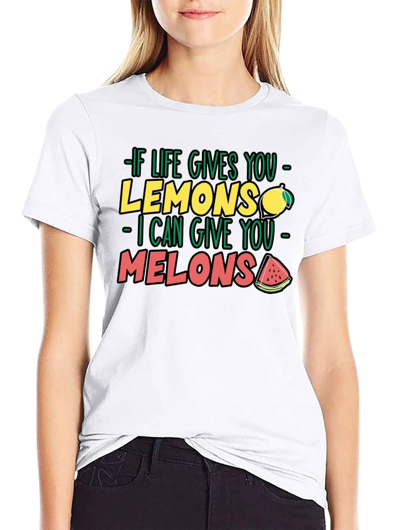 Funny Life Lemons to Melons Graphic T-Shirt
