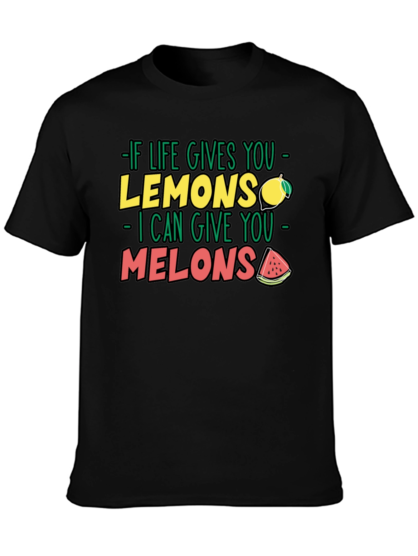 Funny Life Lemons to Melons Graphic T-Shirt