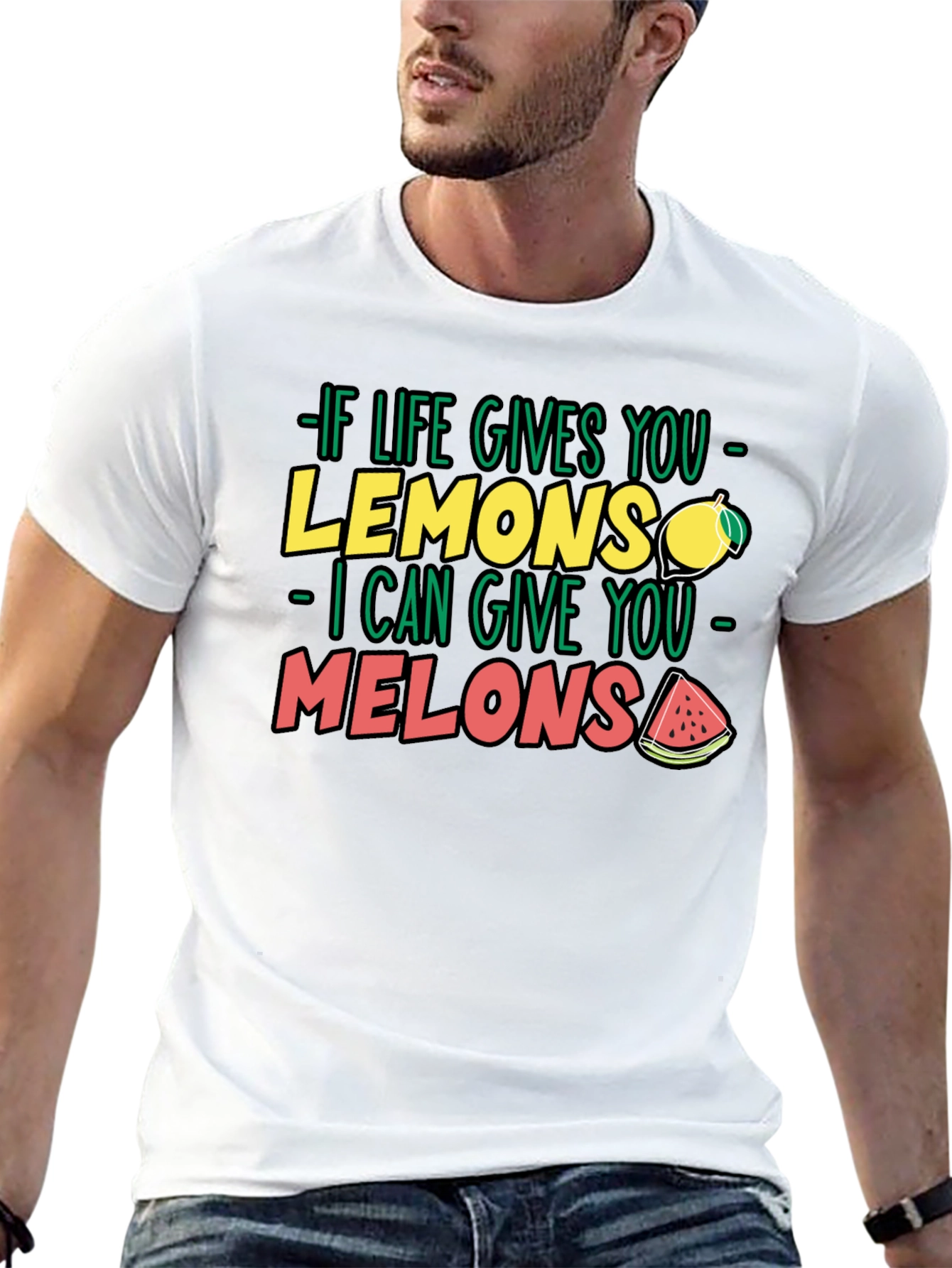 Funny Life Lemons to Melons Graphic T-Shirt
