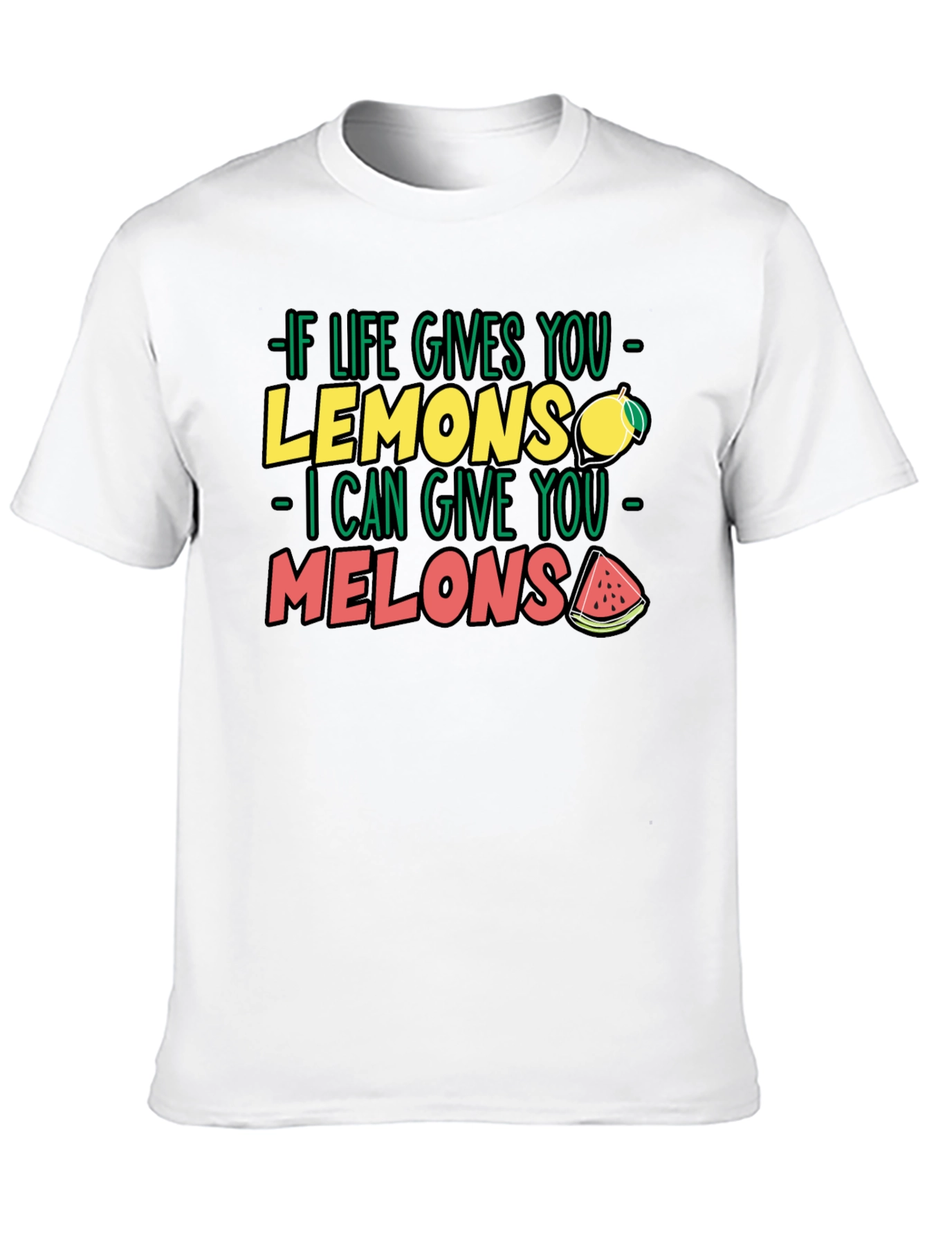 Funny Life Lemons to Melons Graphic T-Shirt