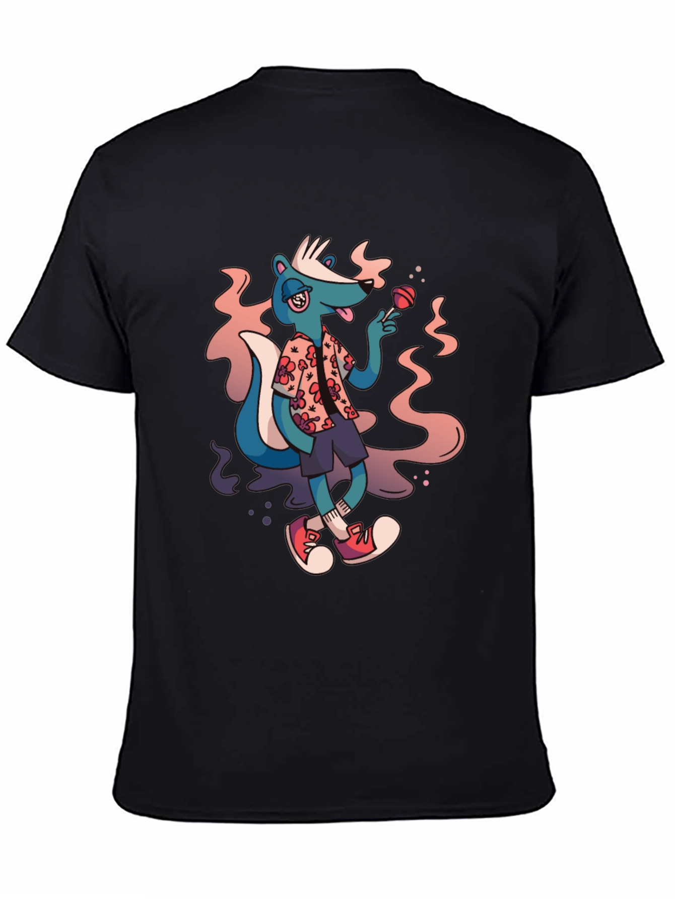 Skunk with Lollipop Graphic T-Shirt