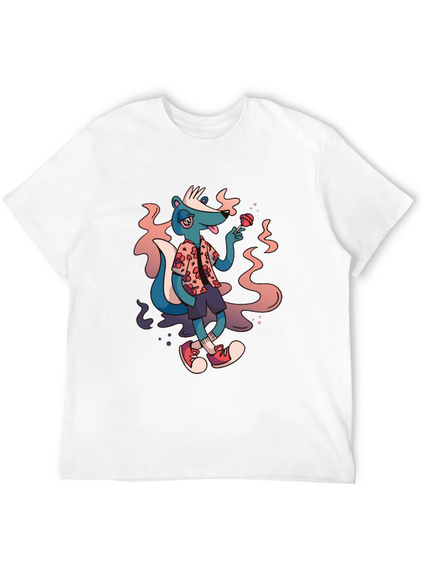 Skunk with Lollipop Graphic T-Shirt