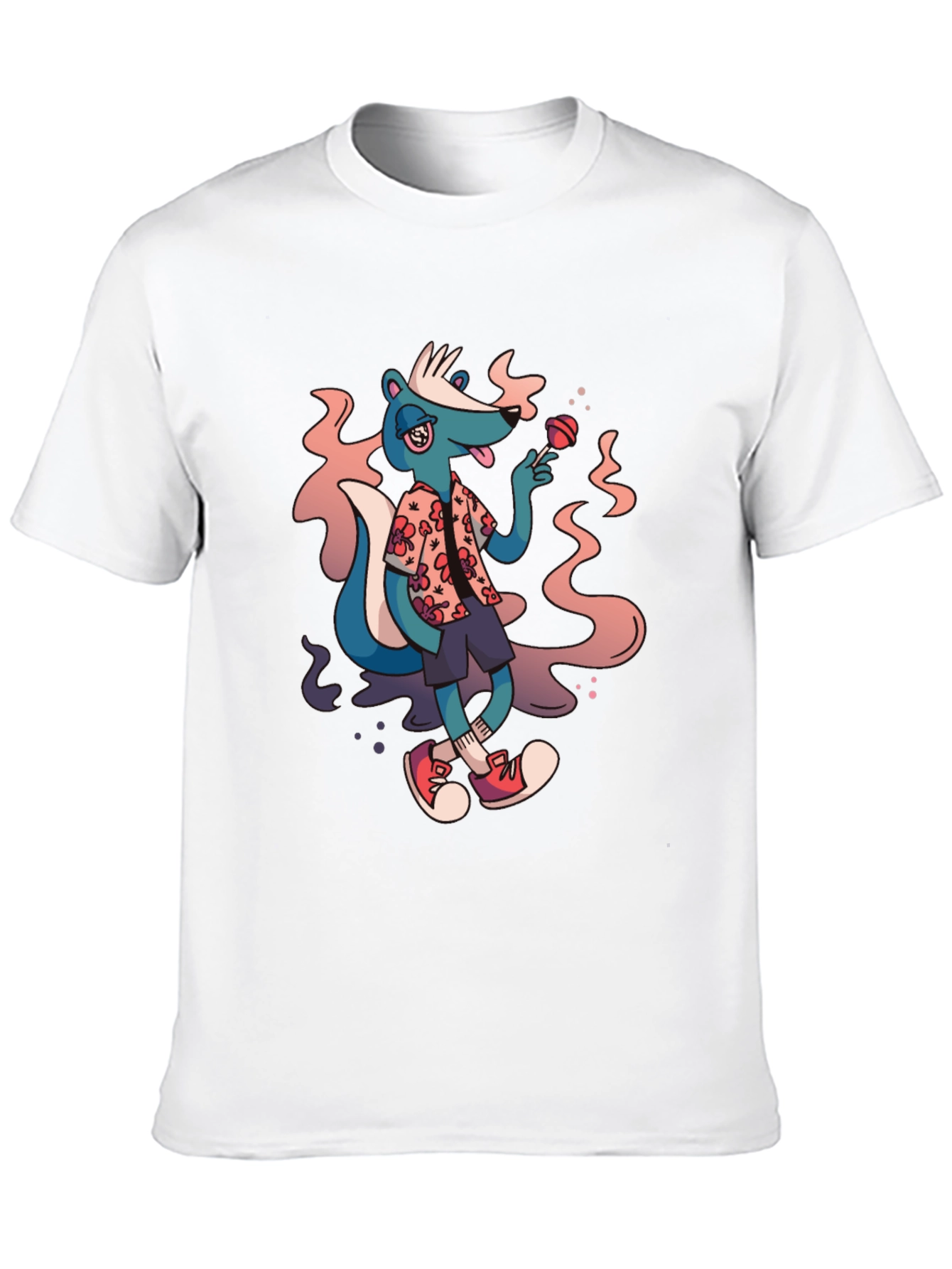 Skunk with Lollipop Graphic T-Shirt