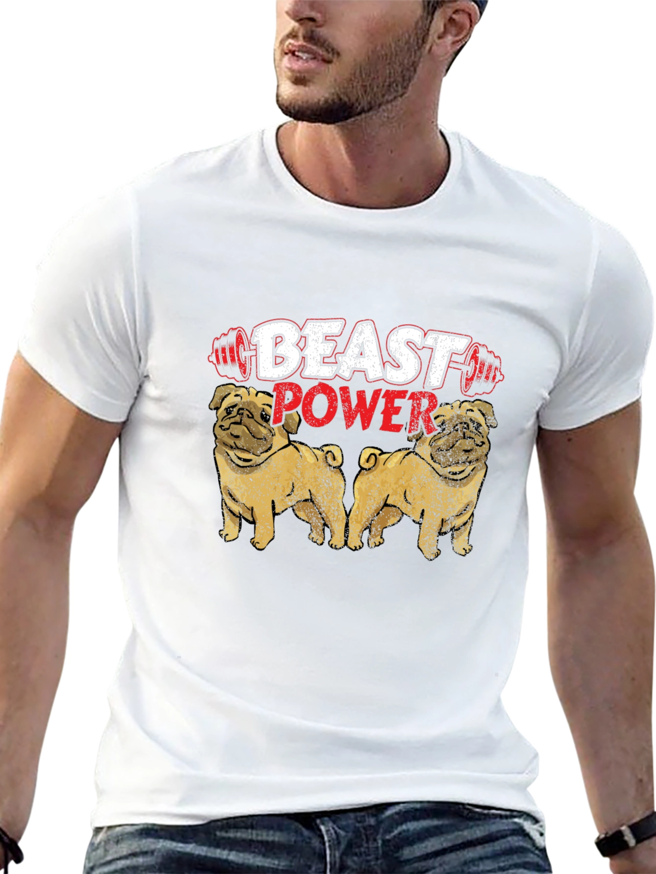 Beast Power Pug Graphic Tee