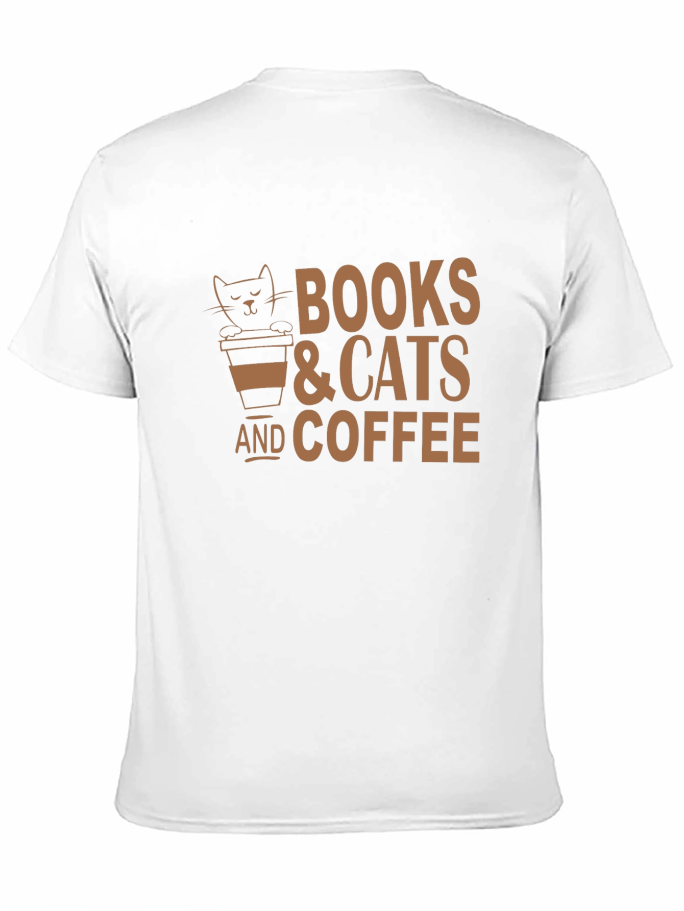 Books Cats and Coffee Black T-Shirt