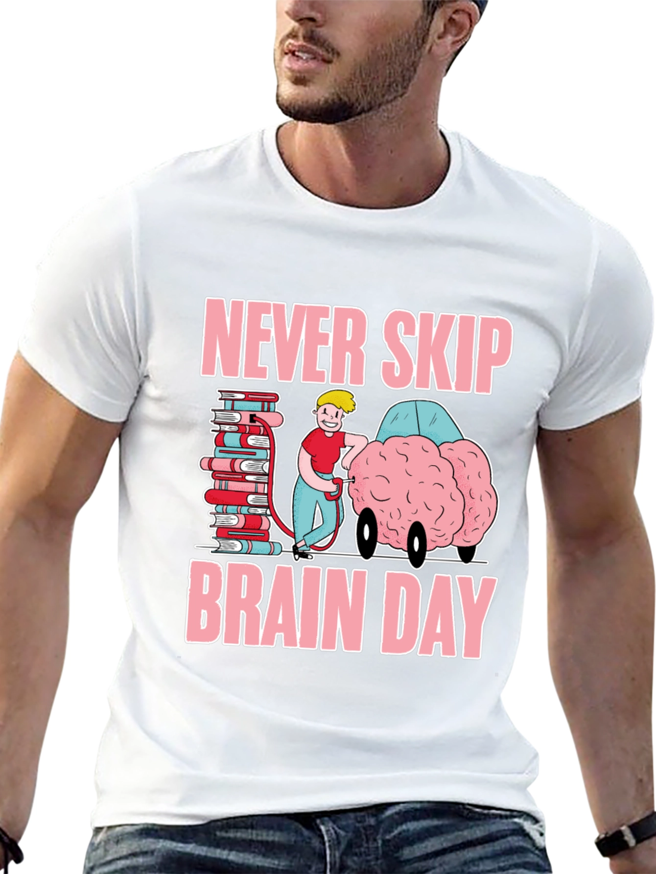 Never Skip Brain Day Graphic T-Shirt