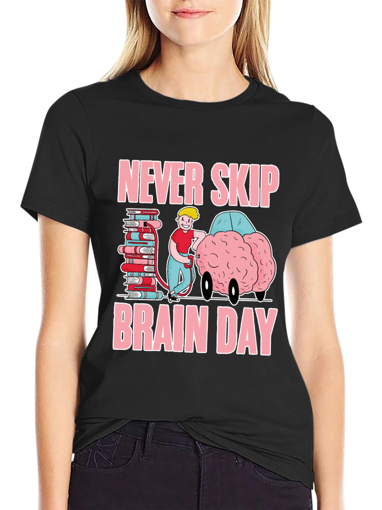 Never Skip Brain Day Graphic T-Shirt