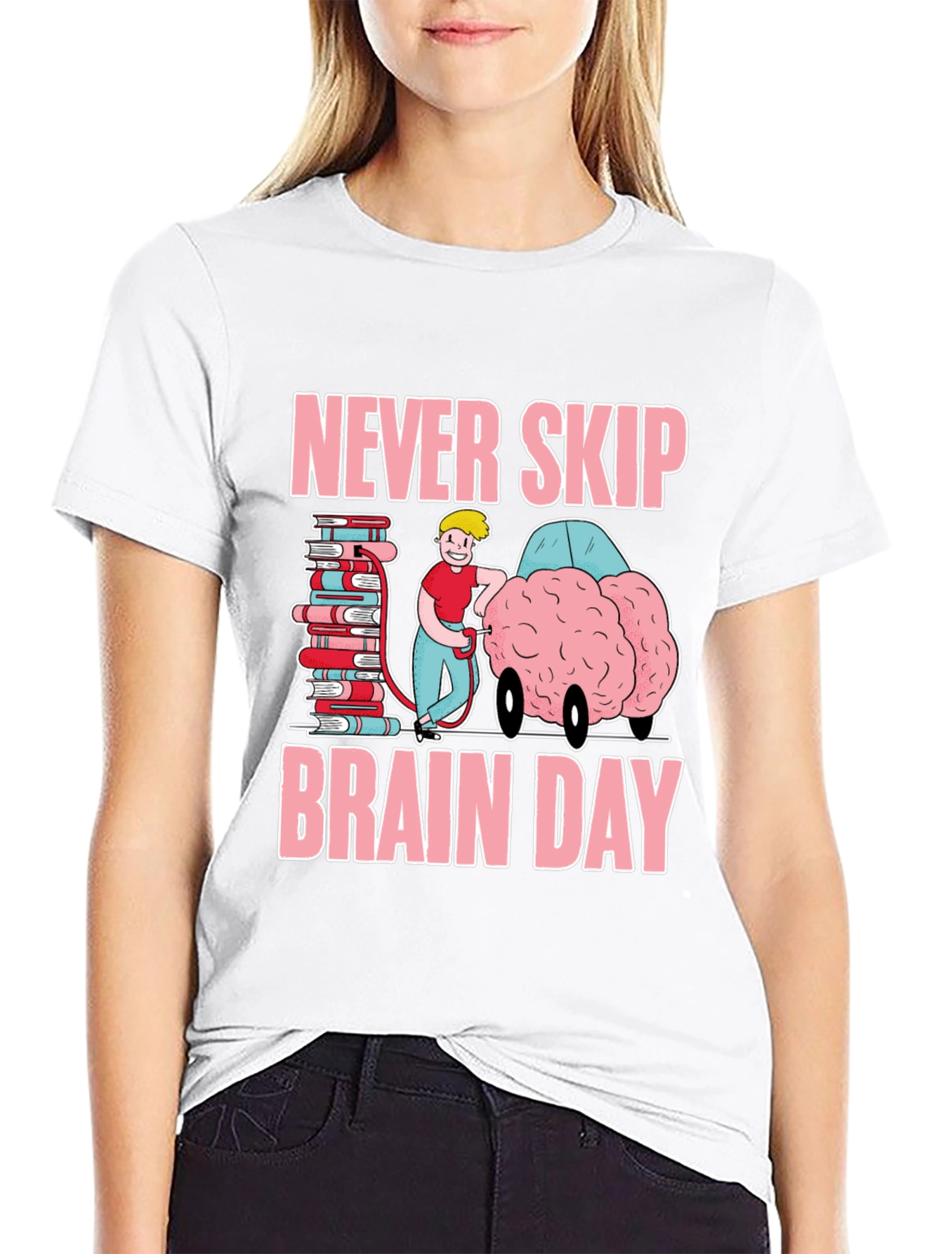 Never Skip Brain Day Graphic T-Shirt