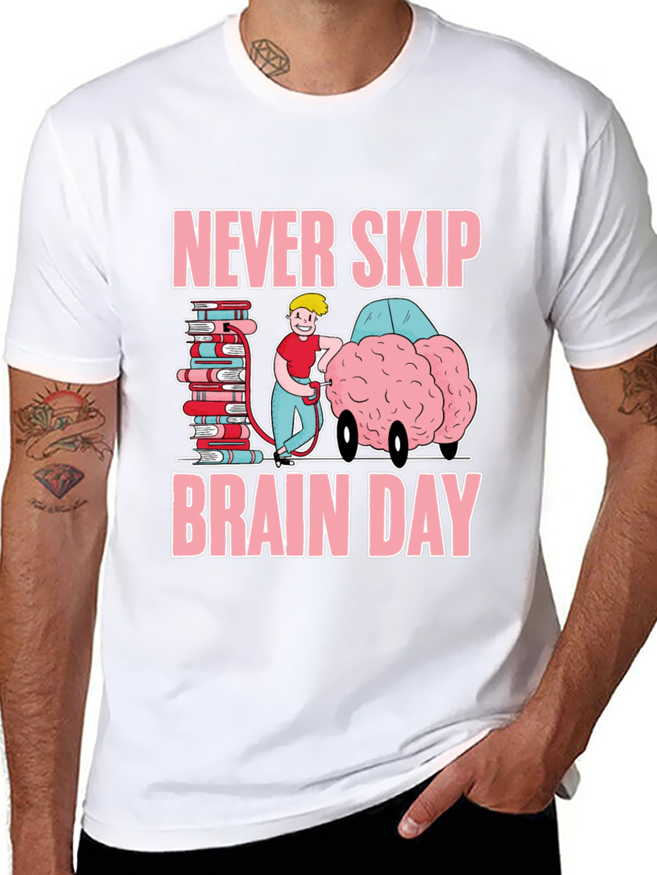 Never Skip Brain Day Graphic T-Shirt