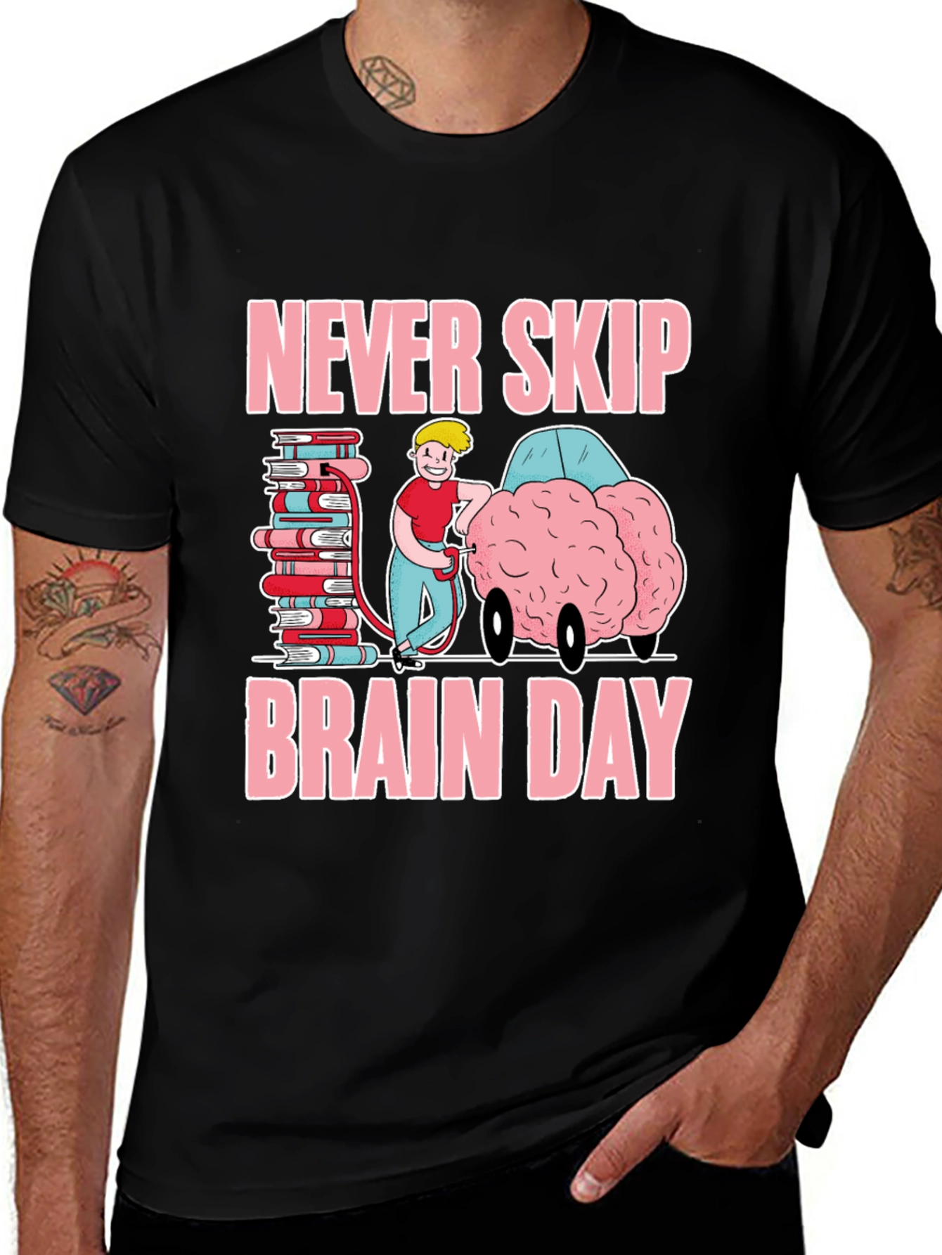 Never Skip Brain Day Graphic T-Shirt