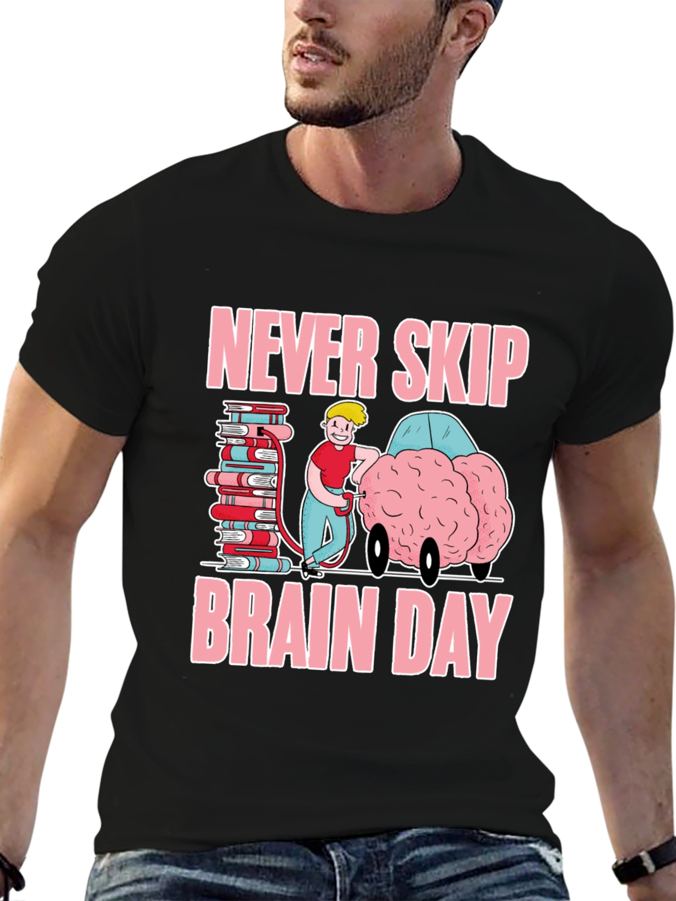 Never Skip Brain Day Graphic T-Shirt