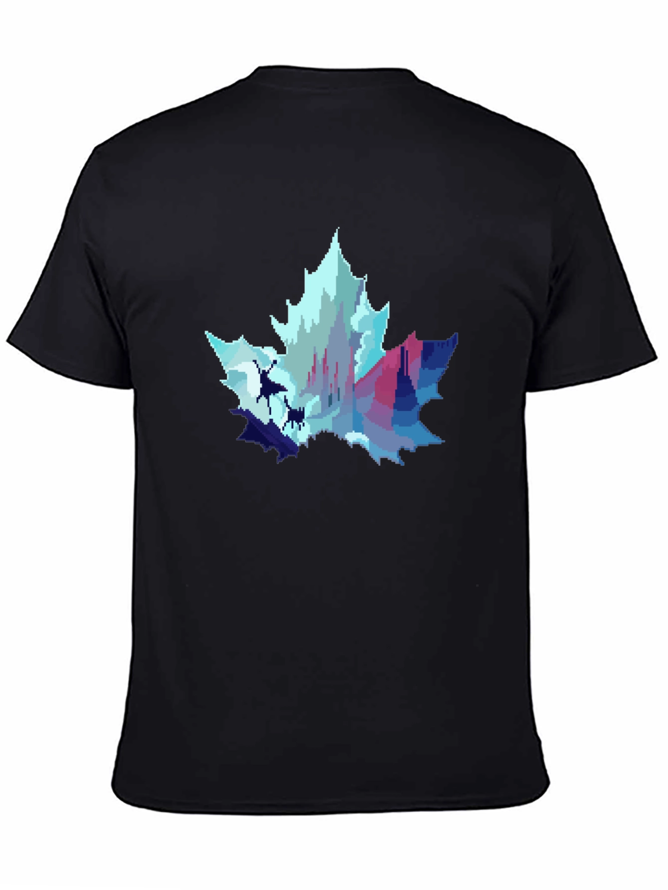 Pixel Art Maple Leaf Castle Graphic T-Shirt