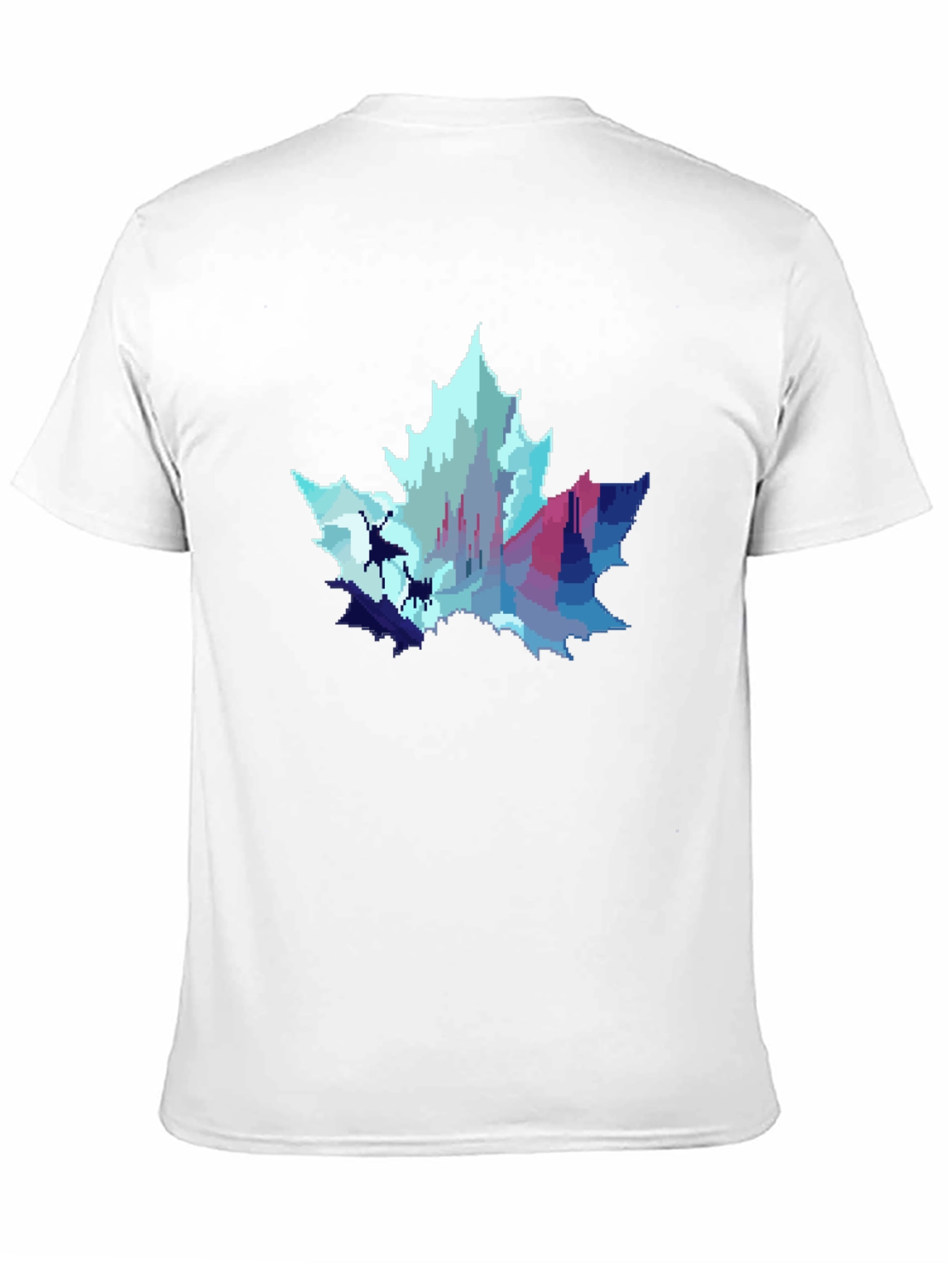 Pixel Art Maple Leaf Castle Graphic T-Shirt