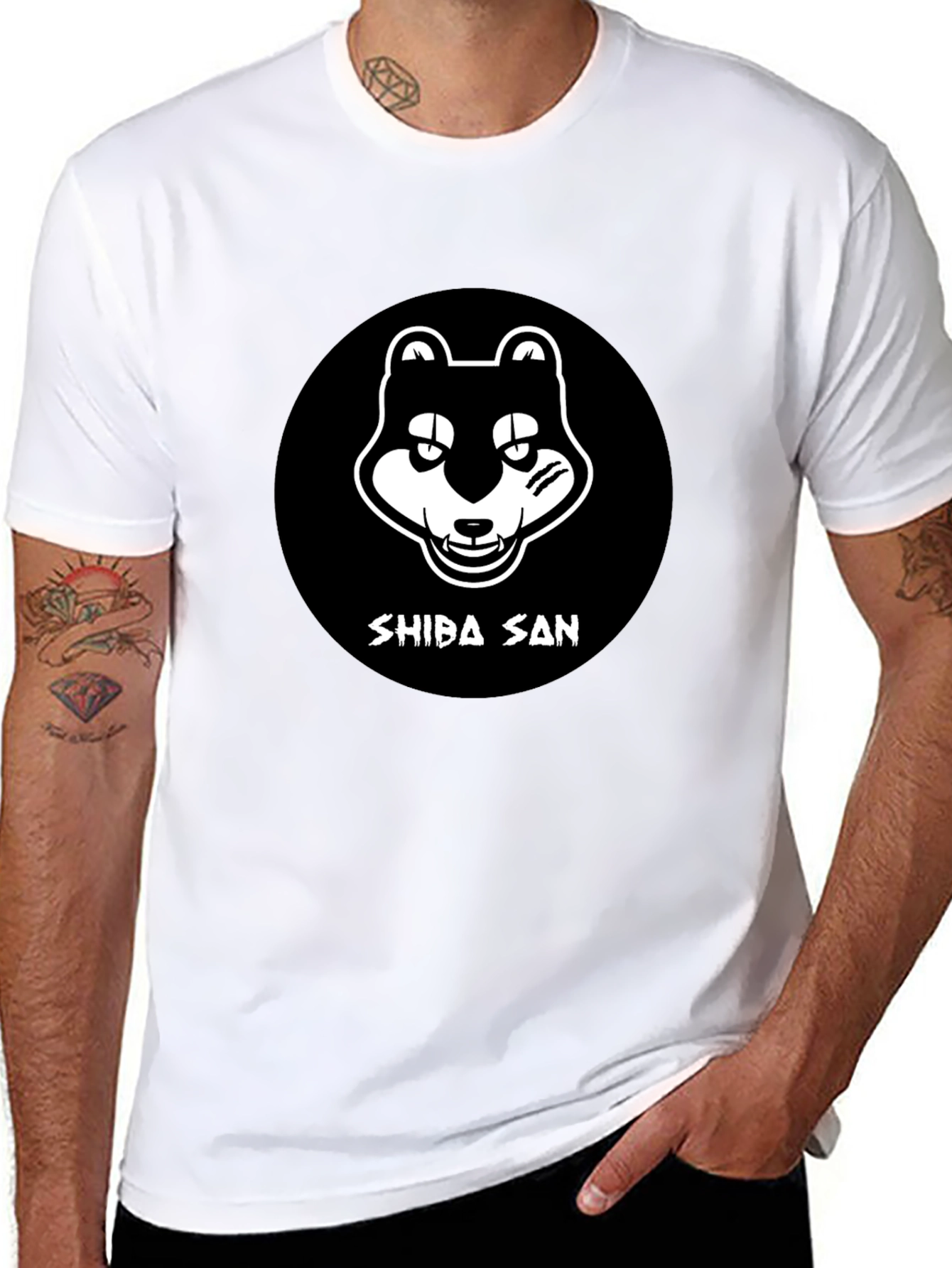 Shiba San Graphic Tee - Black Cotton T-Shirt