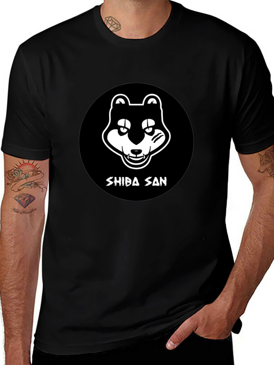 Shiba San Graphic Tee - Black Cotton T-Shirt