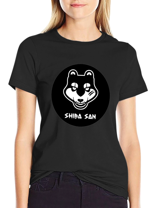 Shiba San Graphic Tee - Black Cotton T-Shirt