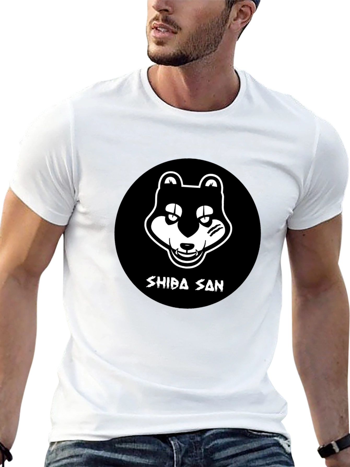 Shiba San Graphic Tee - Black Cotton T-Shirt