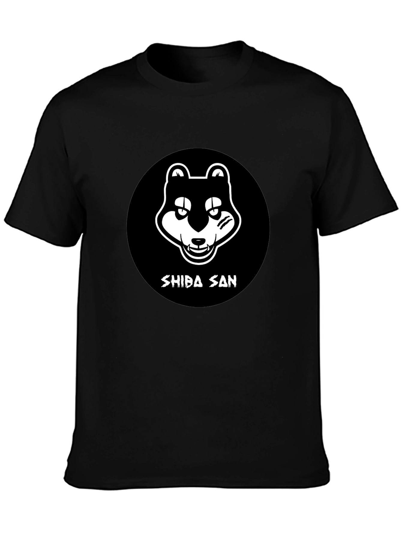 Shiba San Graphic Tee - Black Cotton T-Shirt
