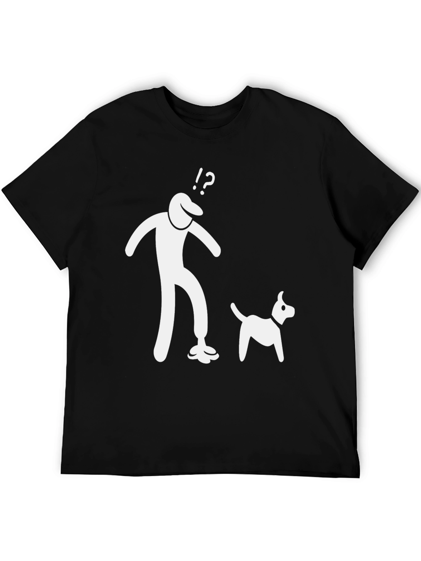 Mens Black T-Shirt with Funny Graphic Print