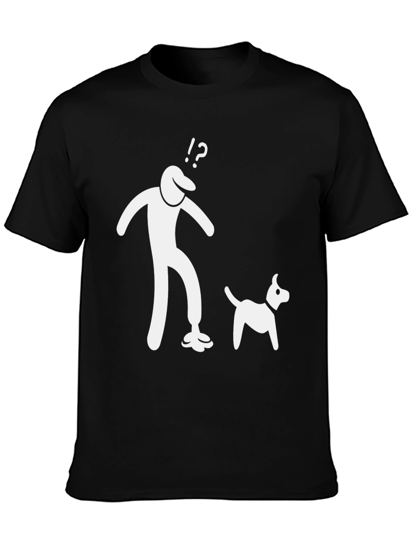 Mens Black T-Shirt with Funny Graphic Print